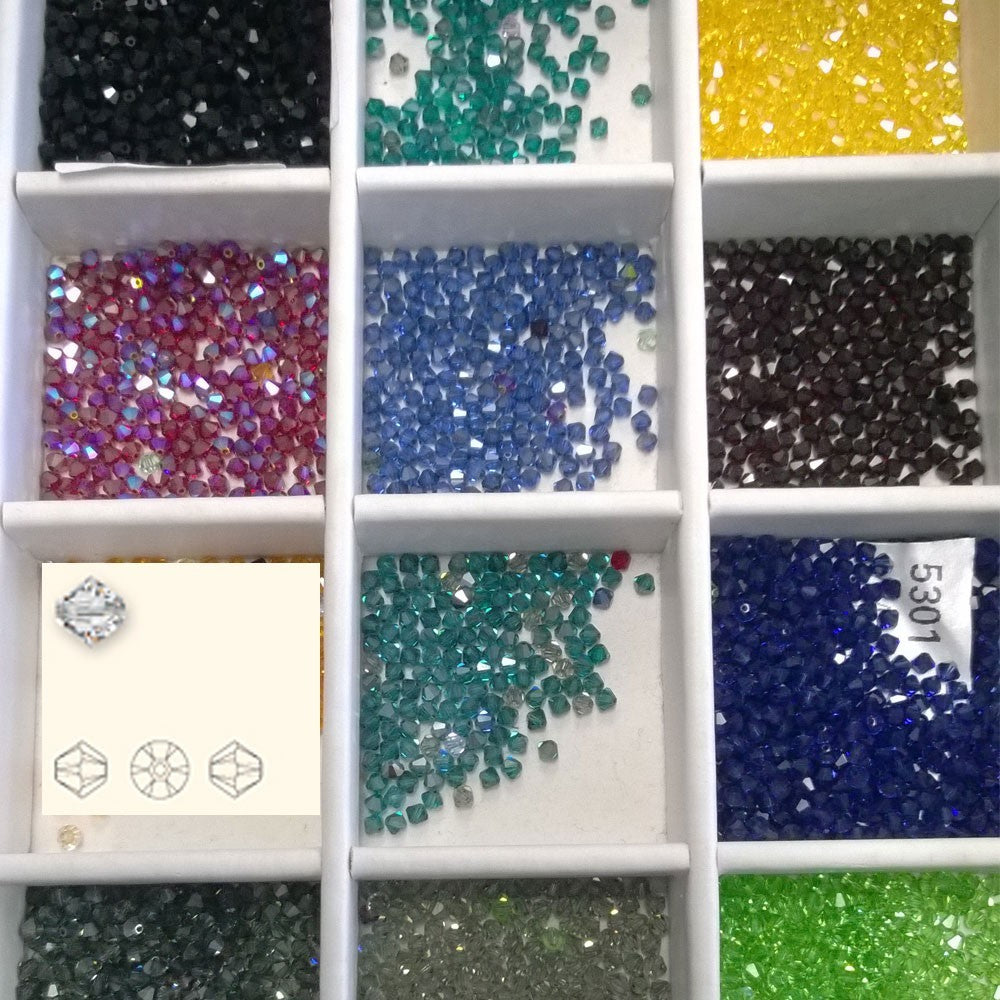 100 Genuine Swarovski Crystal Beads 4mm bicone